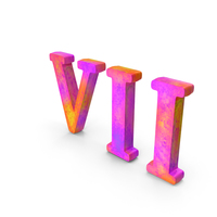 Roman Numbers 7 Multi Color PNG & PSD Images
