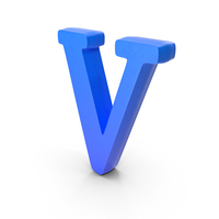 Roman Numbers 5 Blue PNG & PSD Images