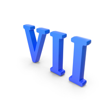 Roman Numbers 7 blue PNG & PSD Images