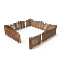 Rustic Garden Wood Fence Weathered 2 PNG & PSD Images