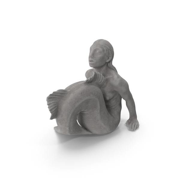 Mermaid Statue Stone PNG & PSD Images