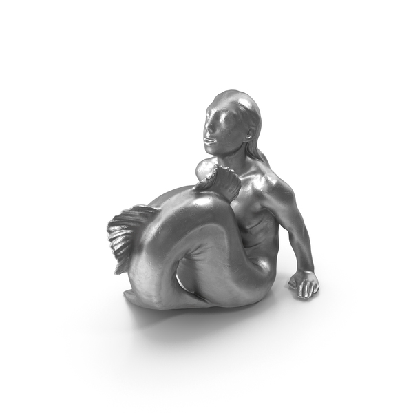 Metal Mermaid Statue PNG & PSD Images