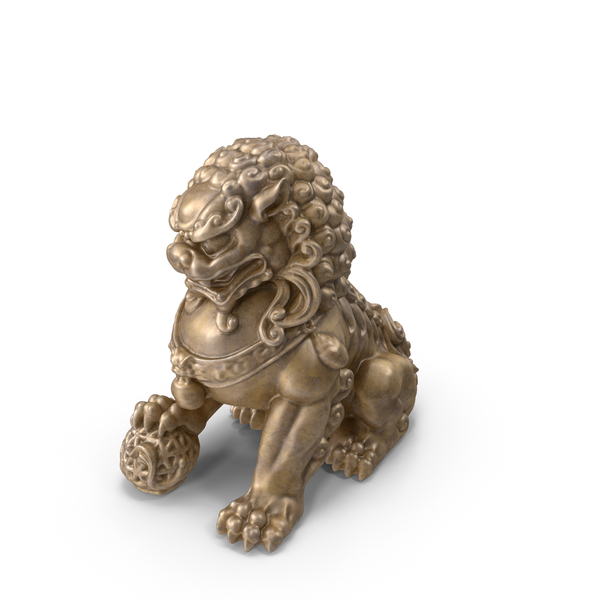 Imperial Guardian Lion Bronze PNG & PSD Images