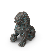 Imperial Guardian Lion Bronze Outdoor PNG & PSD Images