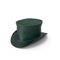 Green Leather Top Hat PNG & PSD Images
