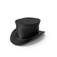 Black Leather Top Hat PNG & PSD Images