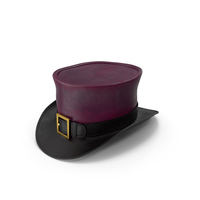 Pink Leather Top Hat With Buckle PNG & PSD Images