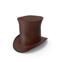 Brown Leather Top Hat PNG & PSD Images