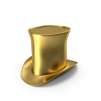 Gold Leather Top Hat PNG & PSD Images