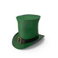 Green Leather Top Hat With Buckle PNG & PSD Images