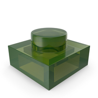Building Toy Brick 1х1 Transparent Green PNG & PSD Images