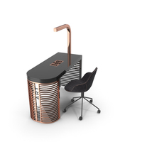 Copper Table With Chair PNG & PSD Images