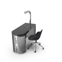 Chrome Table With Chair PNG & PSD Images