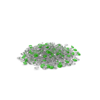Pile of Diamonds Green White PNG & PSD Images