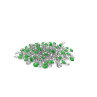 Pile of Diamonds Green White PNG & PSD Images
