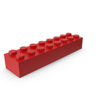Building Toy Brick 2x8x1 PNG & PSD Images