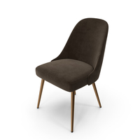 Mid-Century Upholstered Dining Chair Metal Legs Westelm PNG & PSD Images