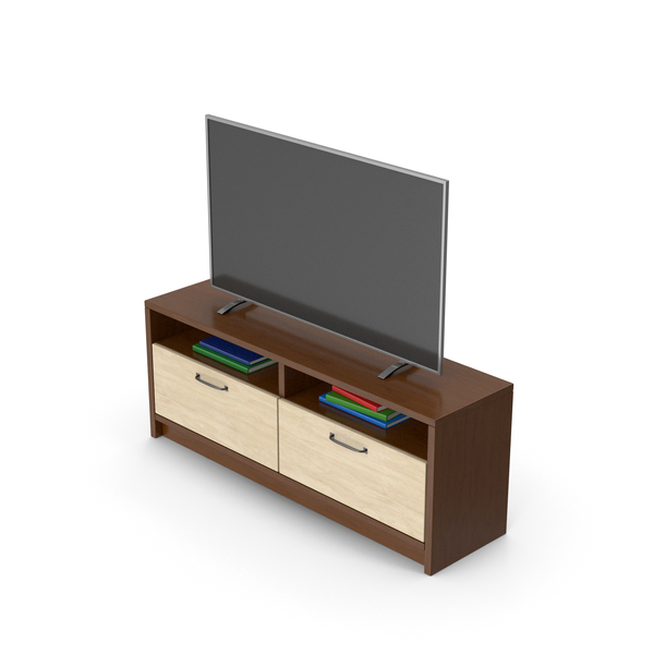 TV Stand with Smart TV PNG & PSD Images