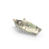 PAPER DOLLAR BOAT PNG & PSD Images