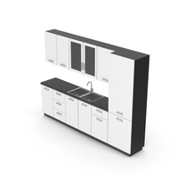 Black White Kitchen Cabinets PNG & PSD Images