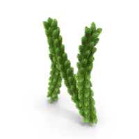 English Letter N Christmas Garland PNG & PSD Images