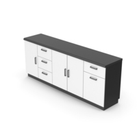 Black White Kitchen Cabinet PNG & PSD Images