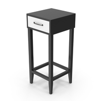 Side Table Black White PNG & PSD Images