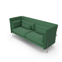 Alcova Triple Green Sofa PNG & PSD Images