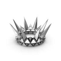Silver Medeival Spiked Crown PNG & PSD Images