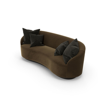 Petite Curved Sofa PNG & PSD Images
