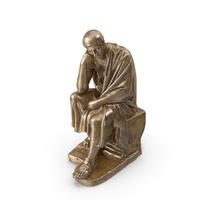 Seated Philosopher Bronze PNG & PSD Images