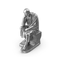 Metal Seated Philosopher PNG & PSD Images
