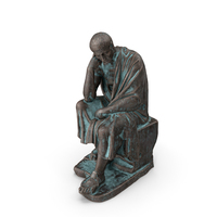 Bronze Seated Philosopher Outdoor PNG & PSD Images