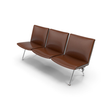 Triple Brown Waiting Seat PNG & PSD Images
