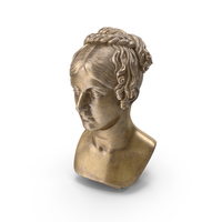 Bronze Young Woman Bust PNG & PSD Images