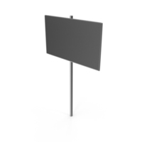Black Single Flat Road Sign Board PNG & PSD Images