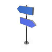 Blue Two Way Direction Road Sign Board PNG & PSD Images
