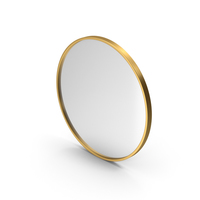 Wall Ring Mirror Gold PNG & PSD Images