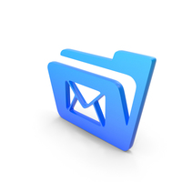 Blue Mail Folder Symbol PNG & PSD Images