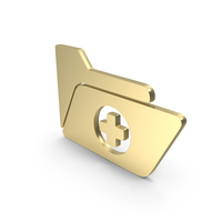 Gold Add Folder Symbol PNG & PSD Images