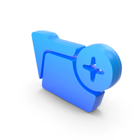 Blue Add Plus Folder Symbol PNG & PSD Images