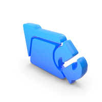 Blue Refresh Folder Symbol PNG & PSD Images