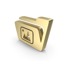 Gallery Image Folder Symbol Gold PNG & PSD Images