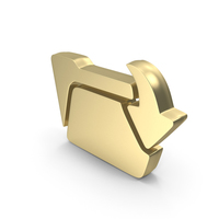 Gold Folder Download Symbol PNG & PSD Images