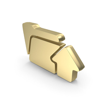 Gold Upload Folder Symbol PNG & PSD Images