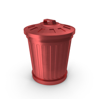 Red Trash Dust Bin PNG & PSD Images