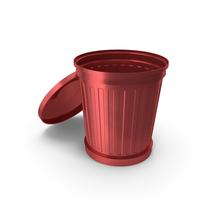 Trash Dust Bin Open Red PNG & PSD Images