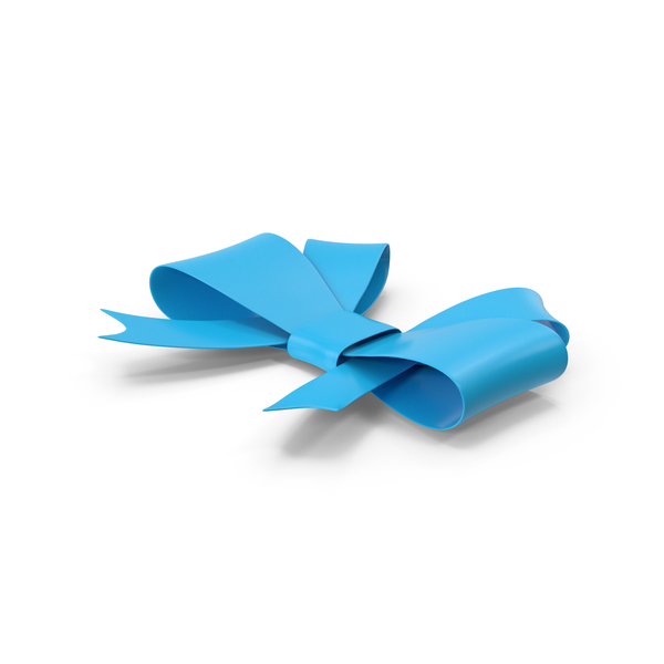 Cartoon Bow Blue PNG & PSD Images