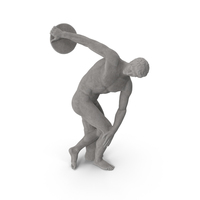 Discobolus Stone Statue PNG & PSD Images