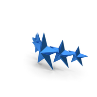 Five Star Rating Horizontal Blue PNG & PSD Images